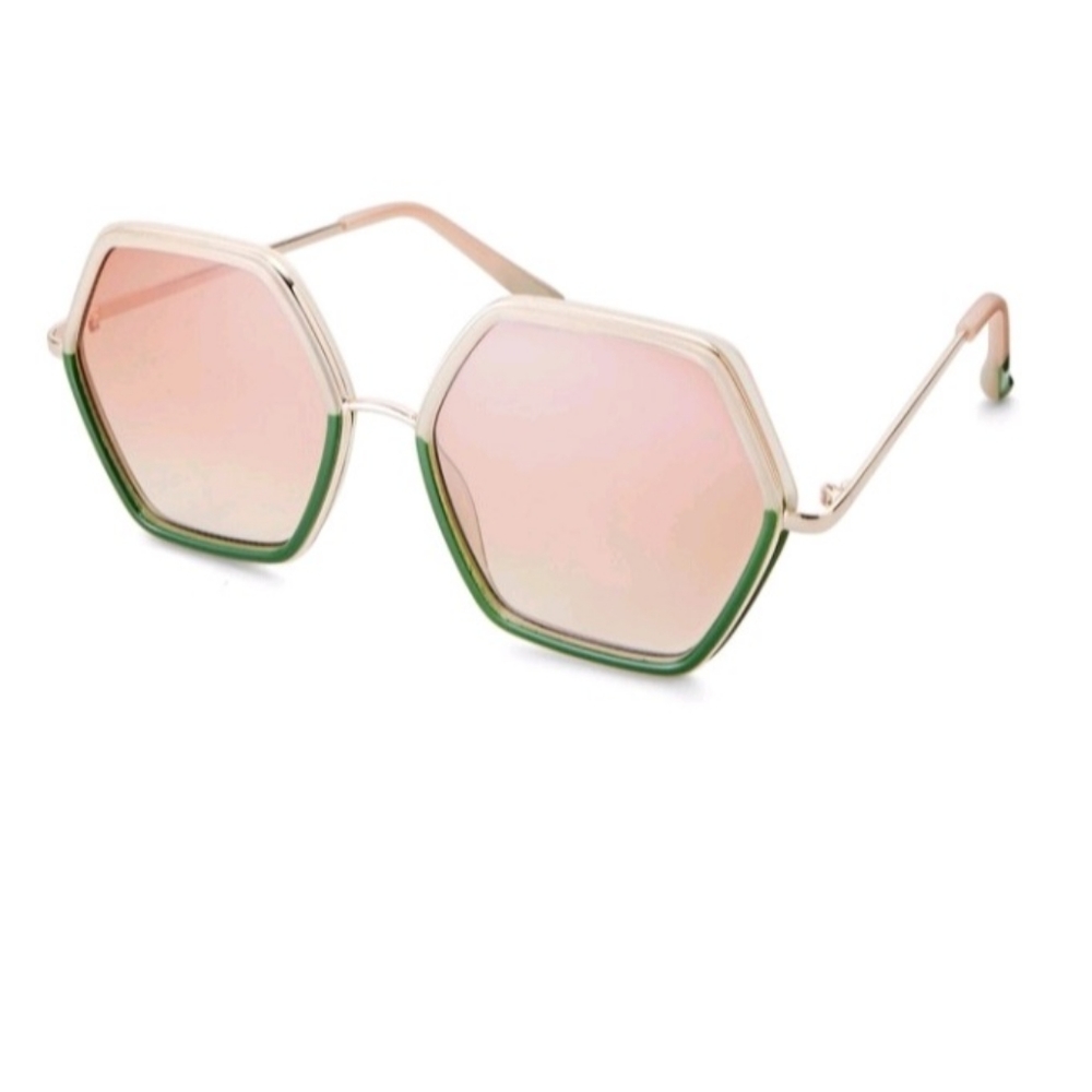 Oversize Geometric Color Block Sunglasses-NWT